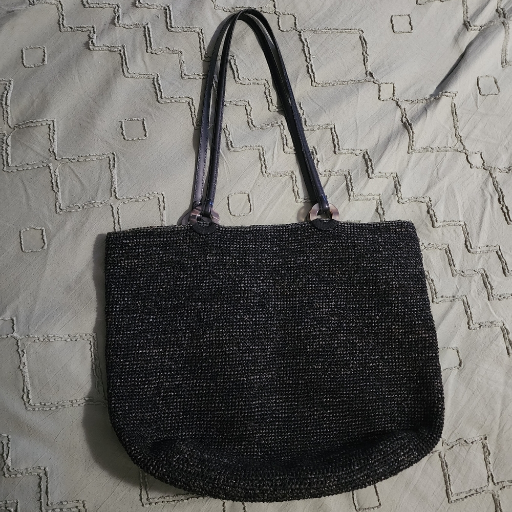 Annabel Ingall polka dot raffia tote - Picture 2 of 7